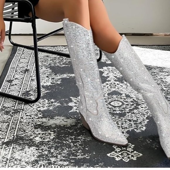 Shoes - Sparkling Silver Women's Boots